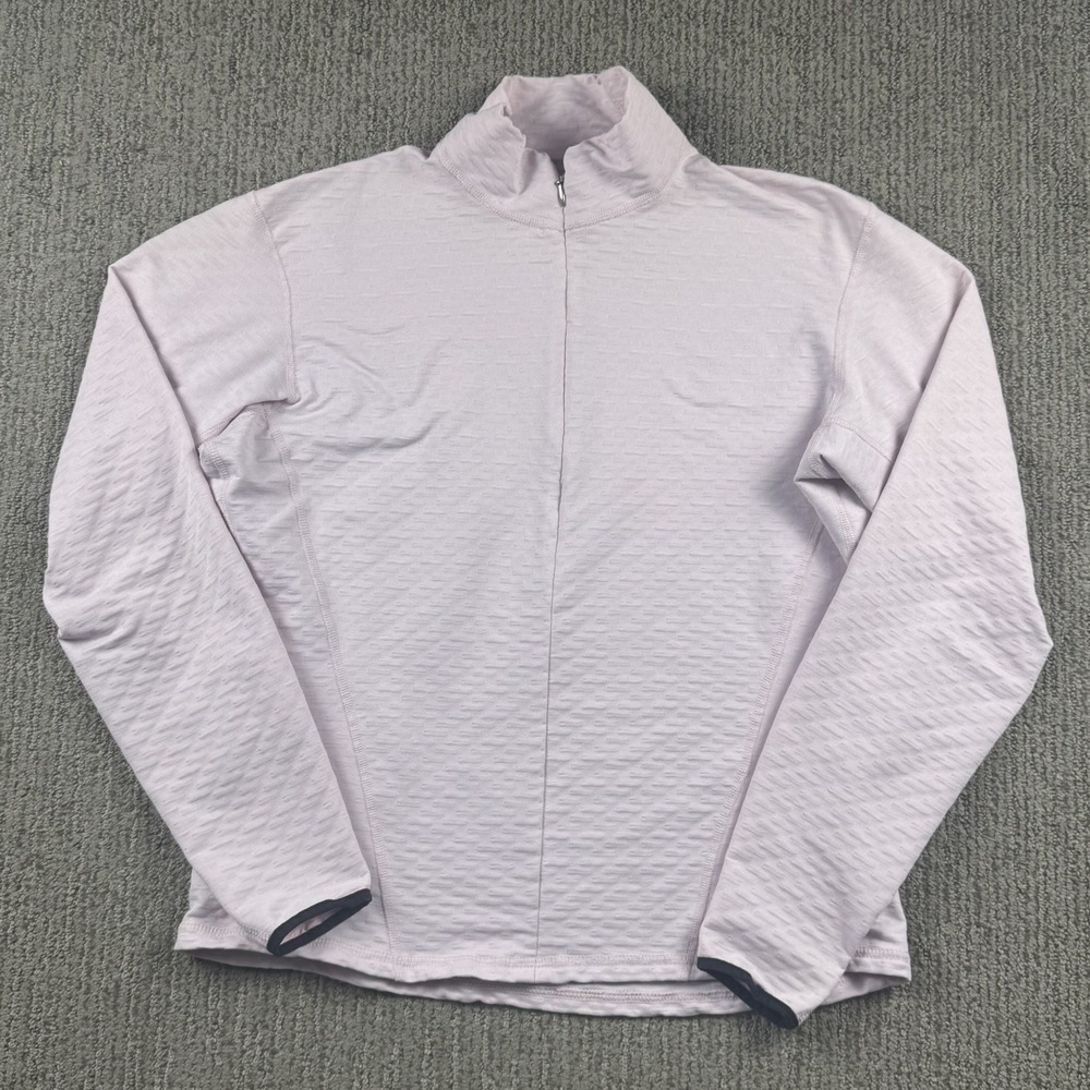 Mountain Hardwear 1/2 Zip Pullover Fleece Womens M Long Sleeve Mock Neck Pink